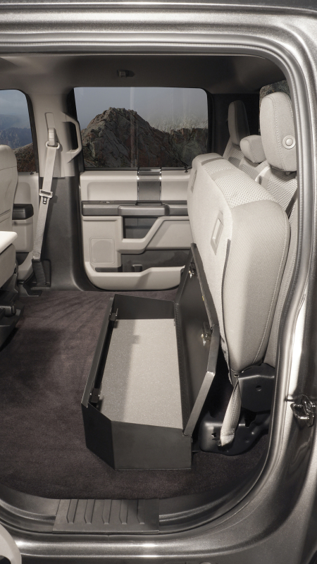 Ford F-450 Super Duty Underseat Lockbox - Rear - Tuffy Products - 2/3 Length with Keyed Lock - `17-`24